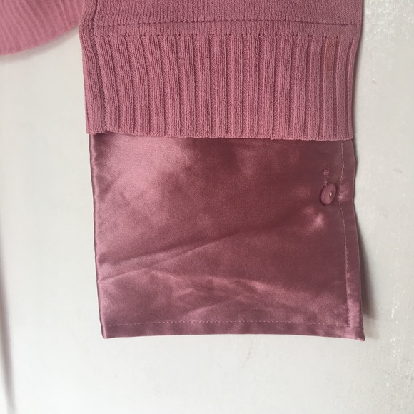 Dusty pink top | collar button | tie waist | work - Picture 2 of 6